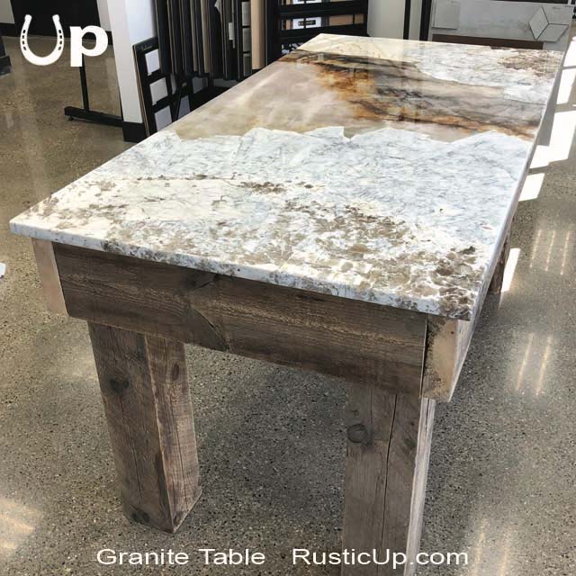 Granite Tables Custom Rustic Tables Showroom Granite Table