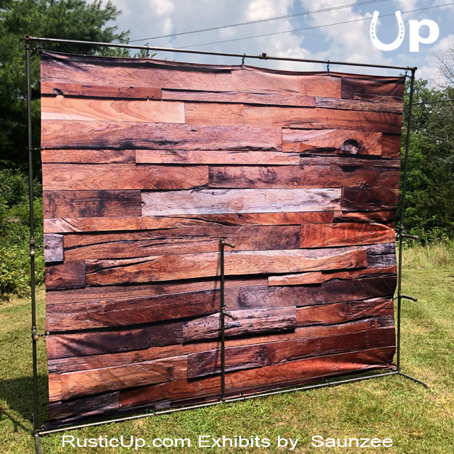 Rustic Exhibit Booths Fabric Pop Up Booth Kit Banner Backdrop