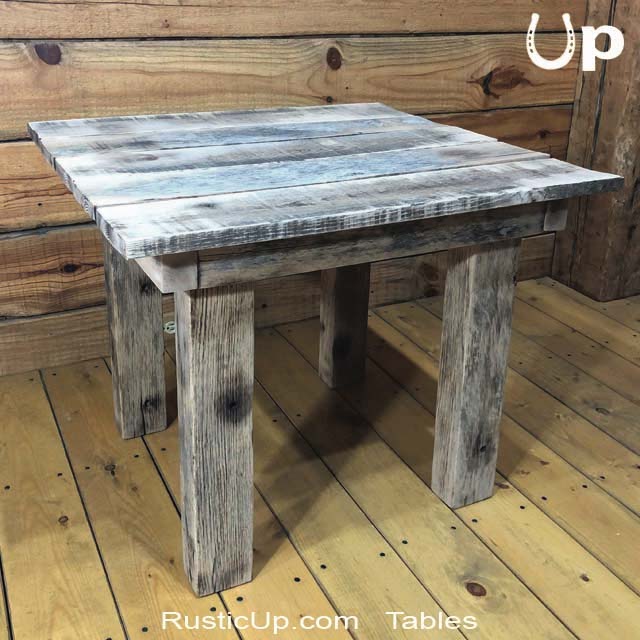 Rustic Tables Weathered Wooded End Table