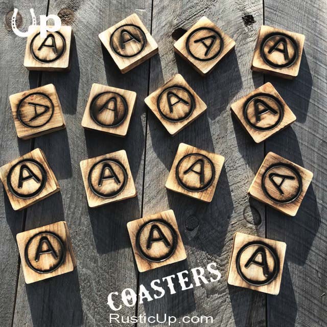Rustic Up Custom Rustic Wooden Coasters