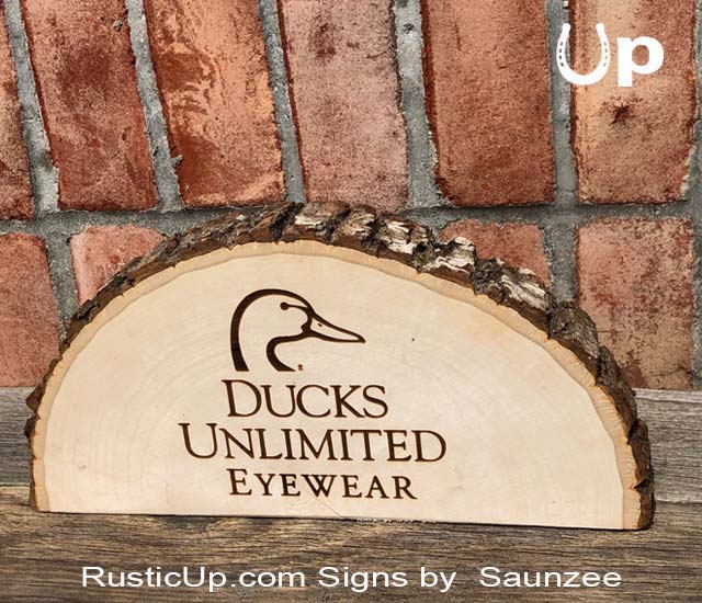 Rustic Up Live Edge Sign Custom Laser Engraved Signs