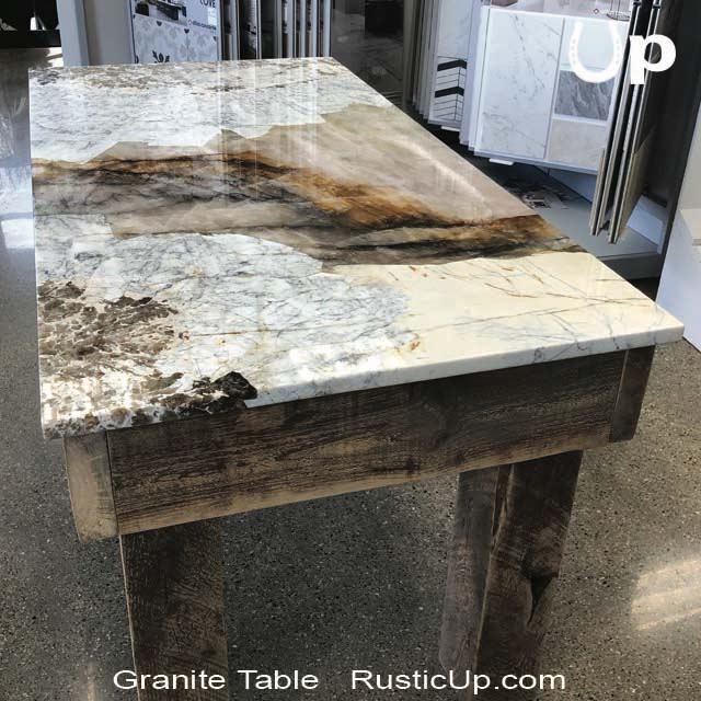 Rustic Up Lobby Granite Rock Tables