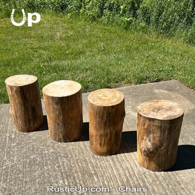Rustic Up Tree Log Chairs Tree Stump Chairs