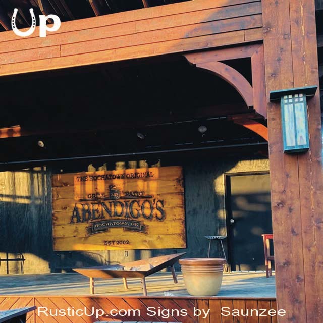 Rustic Business Signs, Wood Burned Signs, Stage Sign