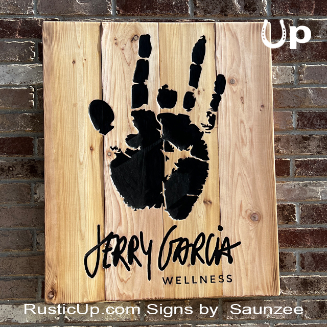 Rustic Signs, Jerry Garcia, Carved Sign, Saunzee