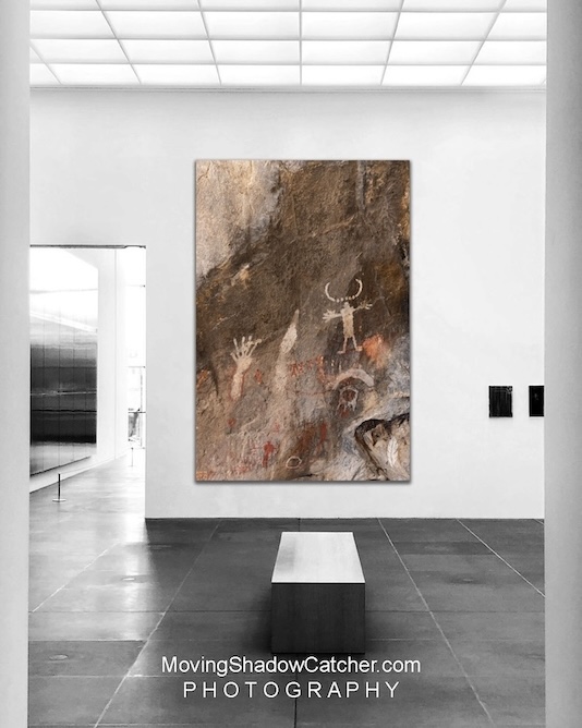 Moving Shadow Catcher, Photography, native rock art, lobby wall art
