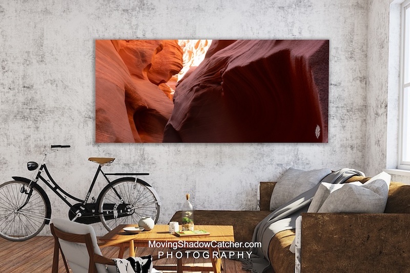 Slot Canyon Photography, apartment interior, rustic fine art, wolf