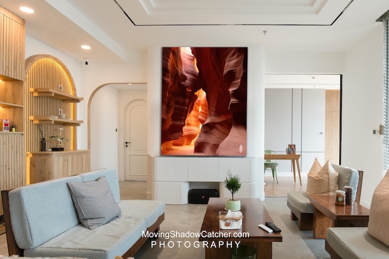 slot canyons photography, living room fine art, acrylic prints