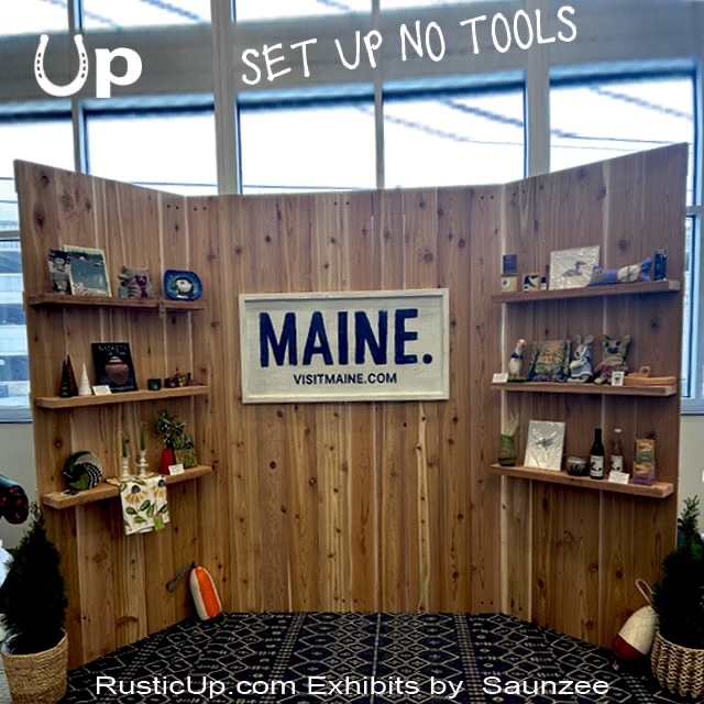 10x10 Rustic Exhibit Booths, Wood Portable 10x10 Exhibit