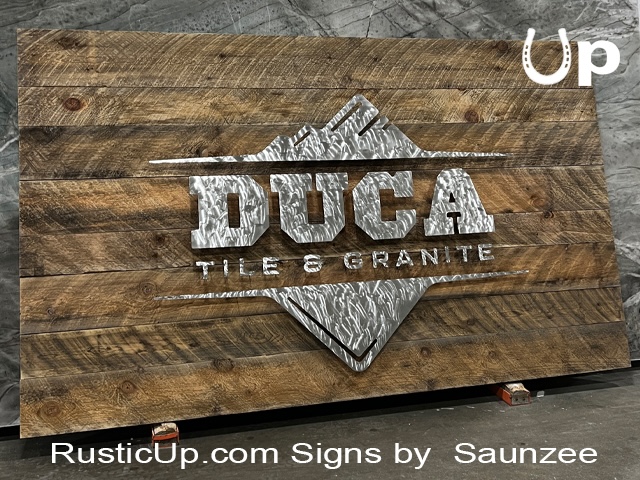 Rustic Business Signs, Barn wood, Metal, Lobby Sign