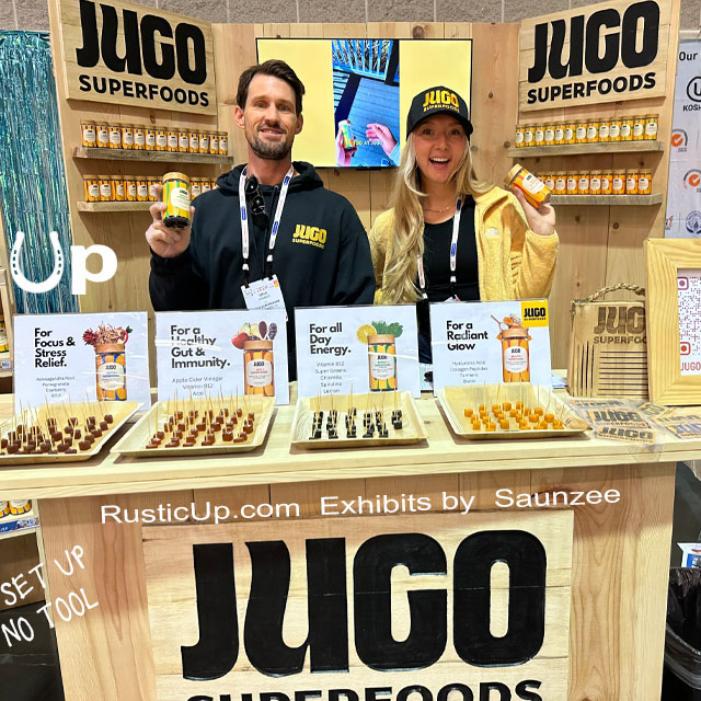 Rustic Exhibits Booths, 10x10 Wood Booth, Food & Beverage Expo